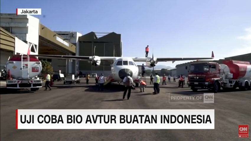 Uji Coba Bio Avtur Buatan Indonesia